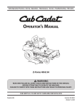 Cub Cadet 54-inch Operator`s manual