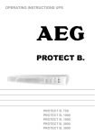 AEG PROTECT B. 1000 Operating instructions