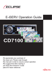 Eclipse CD7100 Owner`s manual