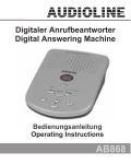AUDIOLINE AB 880 Operating instructions