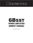 Bryston 6BSST Owner`s manual