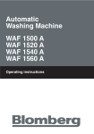 Blomberg WAF 1520 Operating instructions