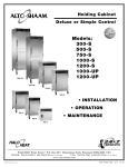 Alto-Shaam 1200-UP Series Specifications