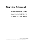ViewSonic VX750 Service manual
