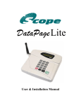 scope DataPage Mark 2 Installation manual