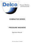 Delco Dominator Series Operating instructions