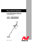Minelab F1A4 Service manual
