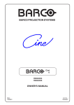 Barco CINE7 R9010050 Owner`s manual