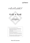 Roland FJ-52 User`s manual