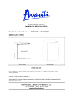 Avanti SWC1600M1 Instruction manual