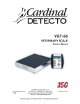 Detecto VET50 Owner`s manual