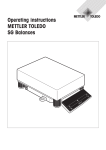 Mettler Toledo PG-S balances Operating instructions