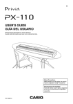 Casio PX 110 - Privia Digital Piano User`s guide