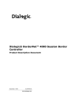 Dialogic 4000 Session Product specifications