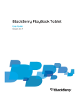 BlackBerry PlayBook Tablet - 1.0.7 - User Guide