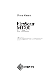 Eizo FlexScan M1700  M1700 M1700 Specifications