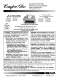 Comfort Glow CCL3924NT Installation manual