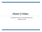 CheckVideo Gateway Installation guide