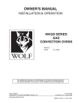 Wolf WKG SERIES Owner`s manual