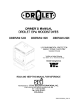 Drolet SIBERIAN 1200 Owner`s manual