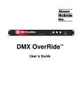 Alcorn Mcbride DMX OverRide User`s guide
