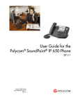 Comm Partners connect Polycom 650 User guide