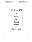 Micron MERIDIAN 850 NOTEBOOK MERIDIAN 850 User`s guide