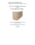 Always "On" UPS GES-222V User manual