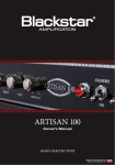 Blackstar Artisan 100 Owner`s manual