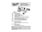 Milwaukee 1001-1 Operator`s manual