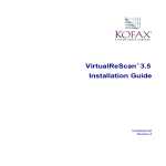 Visioneer VRS3 - Installation guide