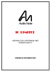Audio Note IO LIMITED Specifications