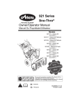 Ariens 921017 - Deluxe 24 Platinum Specifications