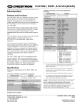 Crestron CLW-SLVS1 Specifications