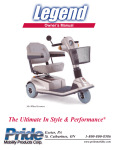 Pride Mobility The Ultimate In Style & Performance Owner`s manual