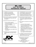 ADC ML-190 Installation manual