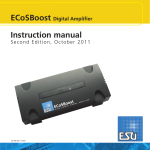 Esu ECoSBoost Instruction manual