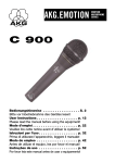 AKG C 900 Instruction manual