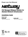 Altronix NetWay8M Installation guide
