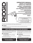 RIDGID R6000-1 Operator`s manual