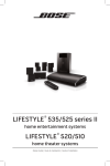 Bose Lifestyle 3 Setup guide