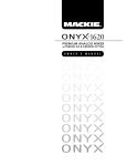 Mackie Onyx 4 Bus Owner`s manual
