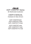 Asus AGP-V3400TNT/8MB User`s manual