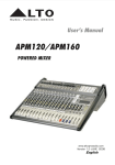 Alto APM160 User`s manual