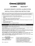 CrimeStopper CS-2008PC Operating instructions