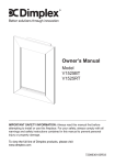 Dimplex V1525RT Owner`s manual