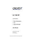 Creatix LC 144 VF User manual