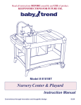 Baby Trend 8181bt Instruction manual