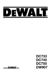 DeWalt DC733 Technical data