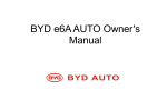 BYD e6A Owner`s manual